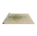 Sideview of Machine Washable Transitional Moccasin Beige Rug, wshpat1644brn