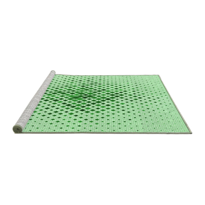 Sideview of Machine Washable Transitional Mint Green Rug, wshpat1644grn