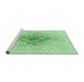 Sideview of Machine Washable Transitional Mint Green Rug, wshpat1644grn