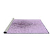 Sideview of Machine Washable Transitional Lilac Purple Rug, wshpat1644pur