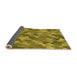 Thickness of Patterned Dark Yellow Green Rug, pat1645org