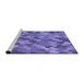 Sideview of Machine Washable Transitional Purple Mimosa Purple Rug, wshpat1645pur