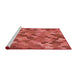 Sideview of Machine Washable Transitional Red Rug, wshpat1645rd