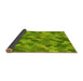 Thickness of Patterned Dark Lime Green Rug, pat1645yw