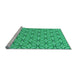 Sideview of Machine Washable Transitional Medium Spring Green Rug, wshpat1646lblu