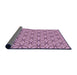 Thickness of Patterned Violet Purple Rug, pat1646pur