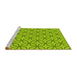 Sideview of Machine Washable Transitional Dark Lime Green Rug, wshpat1646yw