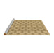 Sideview of Machine Washable Transitional Cinnamon Brown Rug, wshpat1647brn