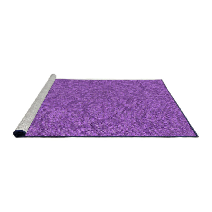 Sideview of Machine Washable Transitional Crimson Purple Rug, wshpat1648pur