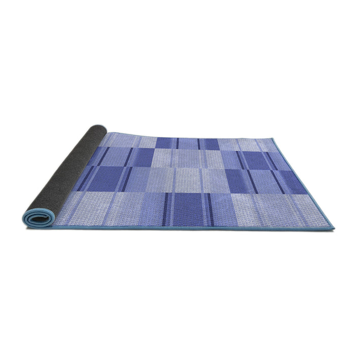 Thickness of Patterned Light Slate Blue Rug, pat1649blu