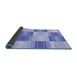 Thickness of Patterned Light Slate Blue Rug, pat1649blu