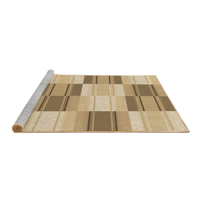 Sideview of Machine Washable Transitional Copper Brown Rug, wshpat1649brn