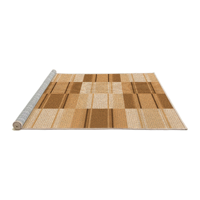 Sideview of Machine Washable Transitional Orange Rug, wshpat1649org