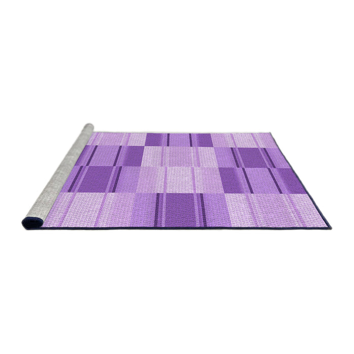 Sideview of Machine Washable Transitional Blossom Pink Rug, wshpat1649pur