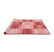 Sideview of Machine Washable Transitional Pastel Pink Rug, wshpat1649rd