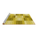 Sideview of Machine Washable Transitional Bold Yellow Rug, wshpat1649yw