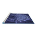 Sideview of Machine Washable Transitional Night Blue Rug, wshpat165blu