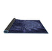 Thickness of Patterned Night Blue Rug, pat165blu