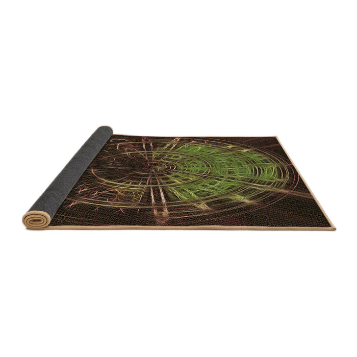 Thickness of Patterned Oak Brown Rug, pat165brn