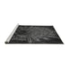 Sideview of Machine Washable Transitional Ash Gray Rug, wshpat165gry