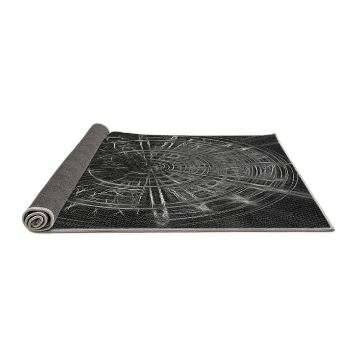 Thickness of Patterned Ash Gray Rug, pat165gry