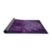 Thickness of Patterned Dark Purple Rug, pat165pur