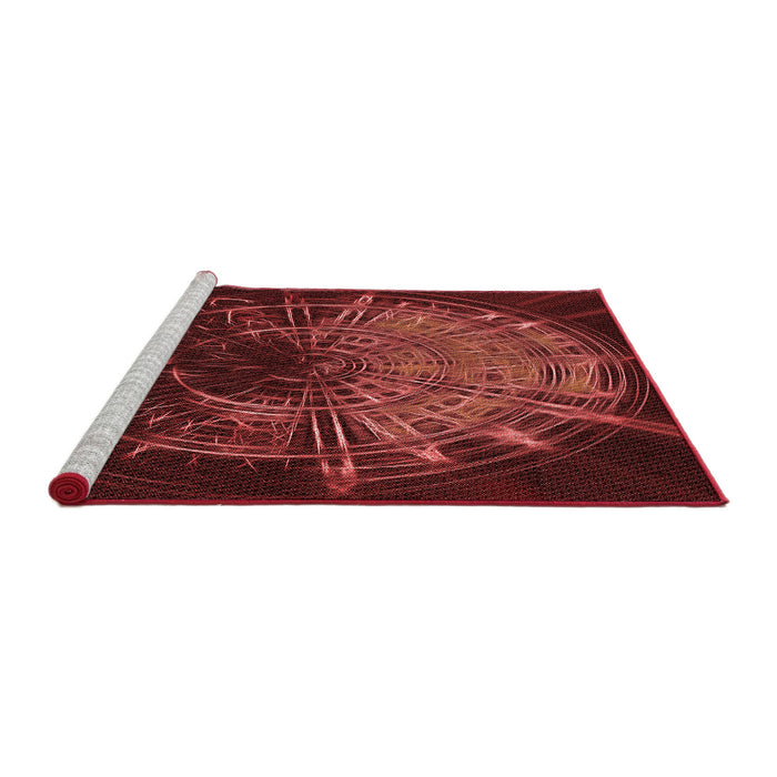 Sideview of Machine Washable Transitional Red Rug, wshpat165rd