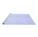 Sideview of Machine Washable Transitional Lavender Blue Rug, wshpat1650blu