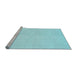 Sideview of Machine Washable Transitional Diamond Blue Rug, wshpat1650lblu