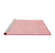 Sideview of Machine Washable Transitional Light Coral Pink Rug, wshpat1650rd