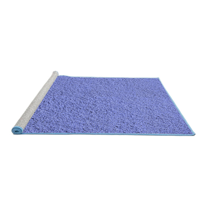 Sideview of Machine Washable Transitional Sky Blue Rug, wshpat1654blu