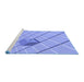 Sideview of Machine Washable Transitional Light Slate Blue Rug, wshpat1655blu