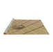 Sideview of Machine Washable Transitional Yellow Orange Rug, wshpat1655brn