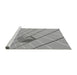 Sideview of Machine Washable Transitional Gray Rug, wshpat1655gry