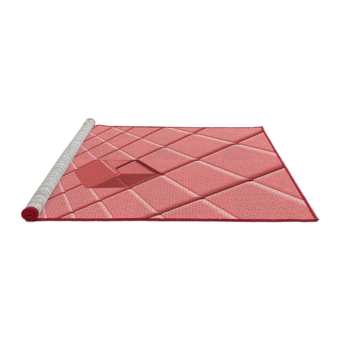 Sideview of Machine Washable Transitional Light Coral Pink Rug, wshpat1655rd