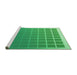 Sideview of Machine Washable Transitional Neon Green Rug, wshpat1656grn