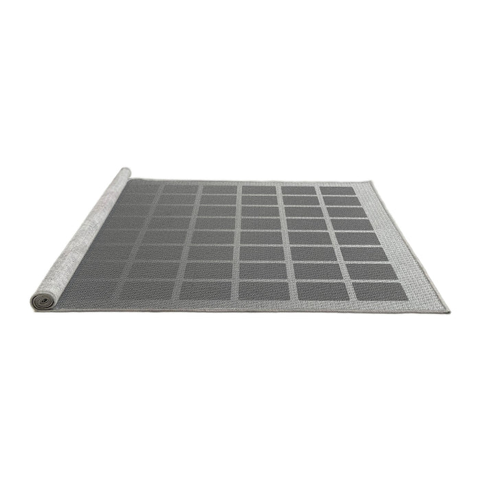 Sideview of Machine Washable Transitional Ash Gray Rug, wshpat1656gry