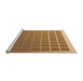 Sideview of Machine Washable Transitional Orange Rug, wshpat1656org