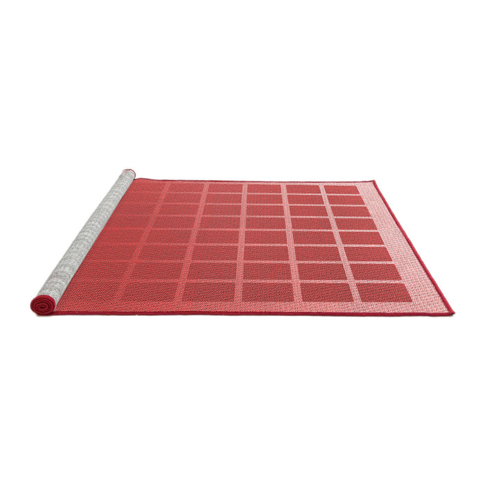 Sideview of Machine Washable Transitional Red Rug, wshpat1656rd
