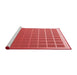 Sideview of Machine Washable Transitional Red Rug, wshpat1656rd