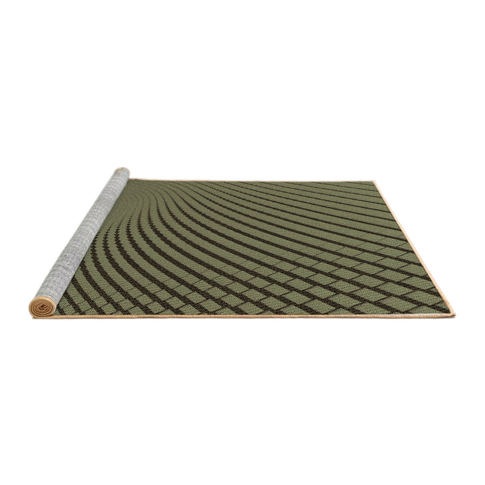 Sideview of Machine Washable Transitional Chocolate Brown Rug, wshpat1657brn
