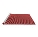 Sideview of Machine Washable Transitional Red Rug, wshpat1657rd
