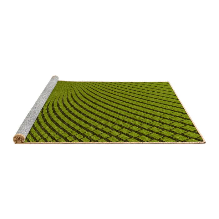 Sideview of Machine Washable Transitional Pistachio Green Rug, wshpat1657yw