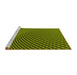 Sideview of Machine Washable Transitional Pistachio Green Rug, wshpat1657yw