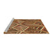 Sideview of Machine Washable Transitional Tomato Red Rug, wshpat1658brn
