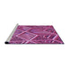 Sideview of Machine Washable Transitional Orchid Purple Rug, wshpat1658pur