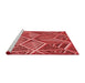 Sideview of Machine Washable Transitional Red Rug, wshpat1658rd