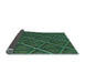 Thickness of Patterned Dark Forest Green Rug, pat1659lblu