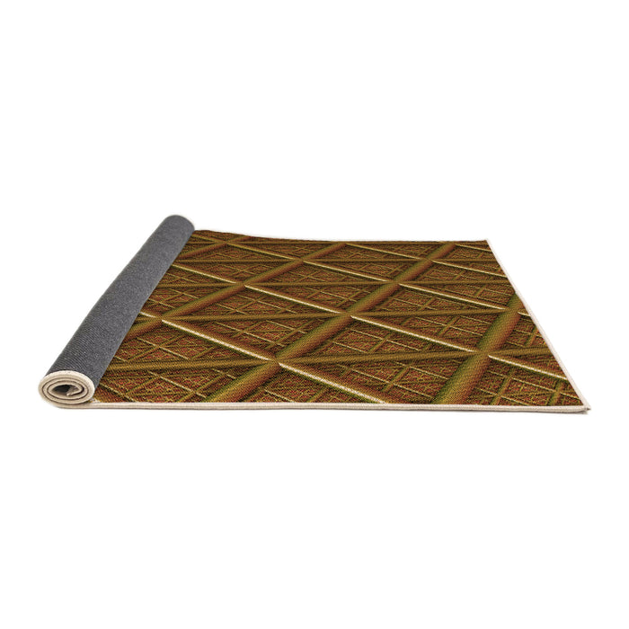 Thickness of Patterned Sedona Brown Rug, pat1659org