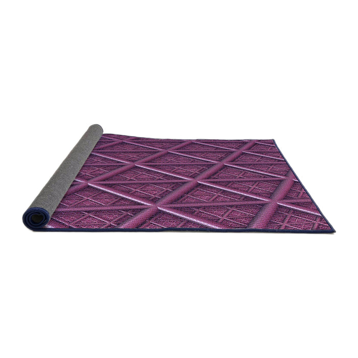 Thickness of Patterned Orchid Purple Rug, pat1659pur
